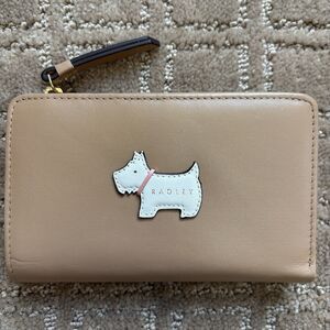 Radley London Heritage Medium Bifold Wallet Natural Beige Zip Around Scottie Dog